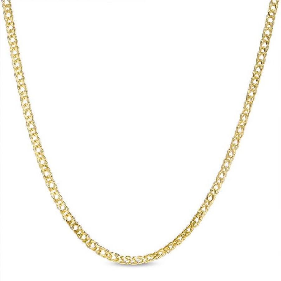 Banter 050 Gauge Diamond-Cut Rambo Curb Chain Necklace In 10K Hollow Gold - 18" Necklaces