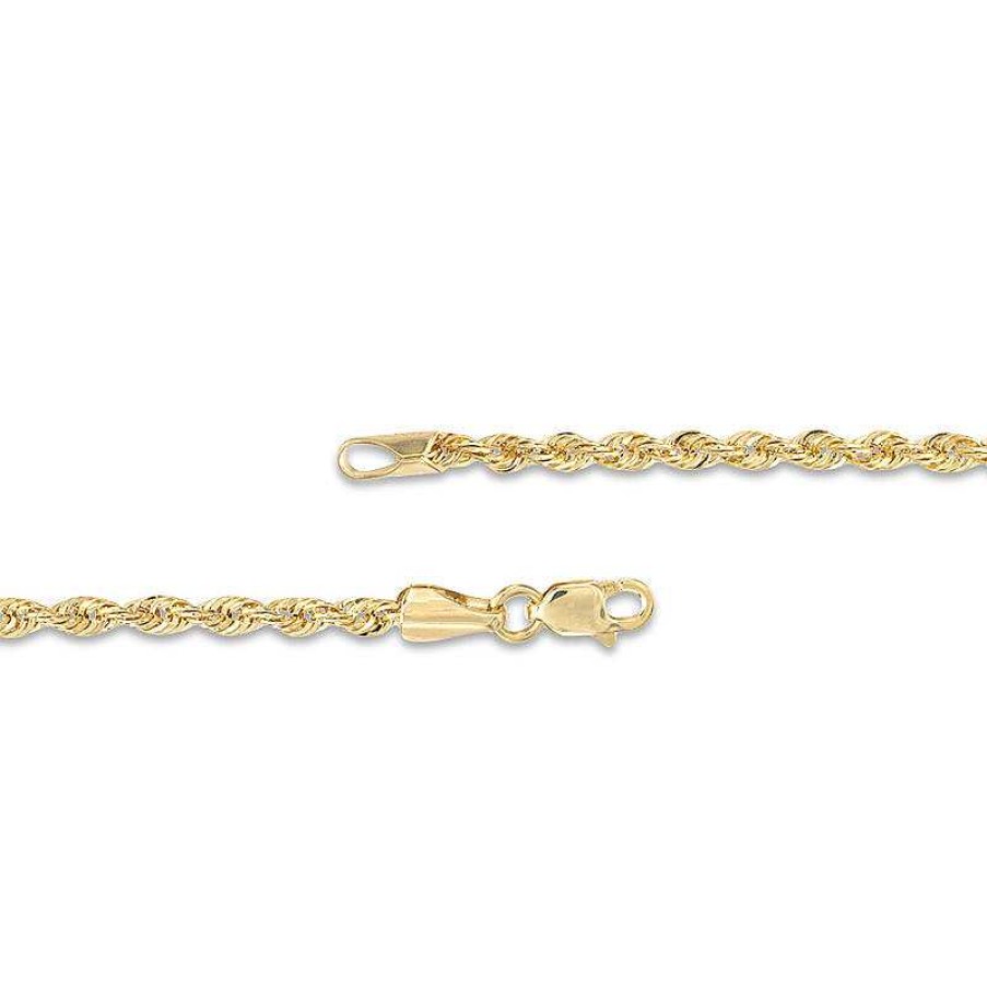 Banter 021 Gauge Diamond-Cut Rope Chain Necklace In 14K Hollow Gold - 22" Necklaces