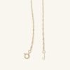 Banter 022 Gauge Solid Singapore Chain Necklace In 14K Solid Gold - 18" Necklaces