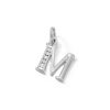 Banter Cubic Zirconia Small Initial "M" Charm In Sterling Silver Charms