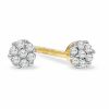 Banter 1/20 Ct. T.W. Diamond Seven Stone Illusion Earrings In 10K Gold Earrings