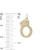 Banter Cubic Zirconia "O" Initial With Crown Necklace Charm In 10K Solid Gold Charms