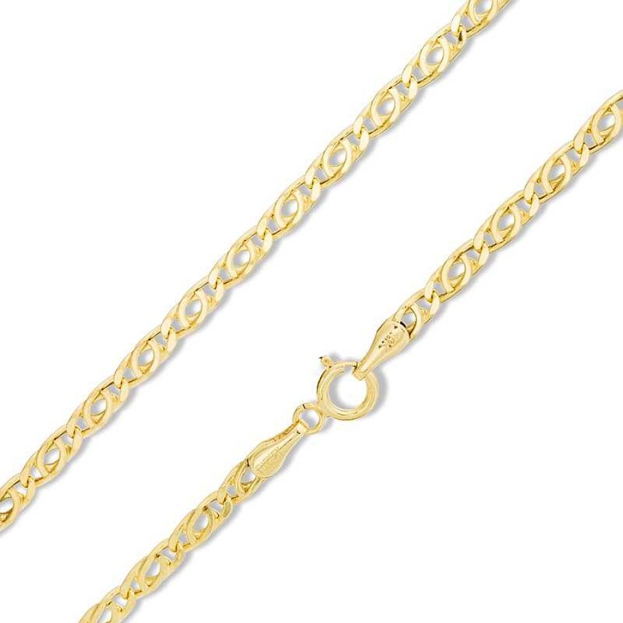 Banter Child'S 060 Gauge Bird'S Eye Chain Necklace In 10K Hollow Gold - 13" Necklaces