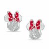 Banter Child'S ©Disney Minnie Mouse With Red Enamel Bow Stud Earrings In Sterling Silver Earrings