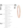 Banter 14K Tube Hollow Rose Gold Multi-Finish Continuous Hoops Earrings