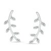 Banter Branch With Leaves Crawler Earrings In Solid Sterling Silver Earrings