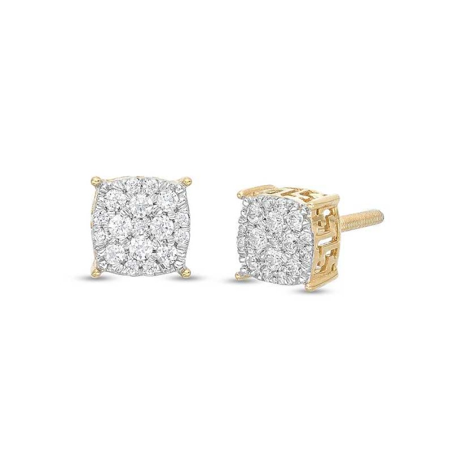 Banter 1/4 Ct. T.W. Diamond Greek Gallery Stud Earrings In 10K Gold Earrings