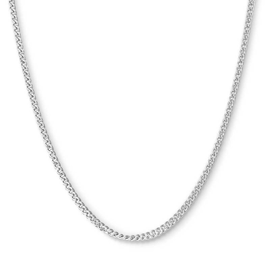 Banter 10K Hollow White Gold Curb Chain - 18" Necklaces