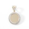 Banter 1 Ct. T.W. Diamond Double Frame Medallion Necklace Charm In 10K Gold Charms