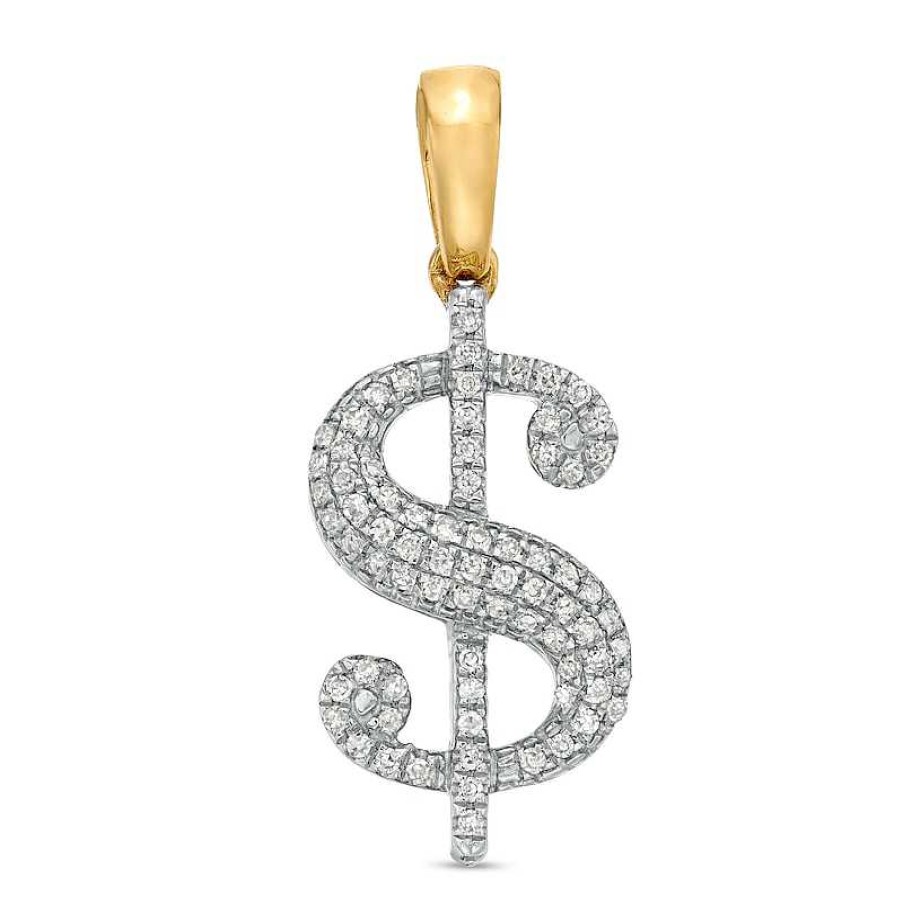 Banter 1/8 Ct. T.W. Diamond Dollar Sign Charm In 10K Gold Charms