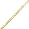 Banter 100 Gauge Figaro Chain Bracelet In 10K Hollow Gold - 8.5" Bracelets