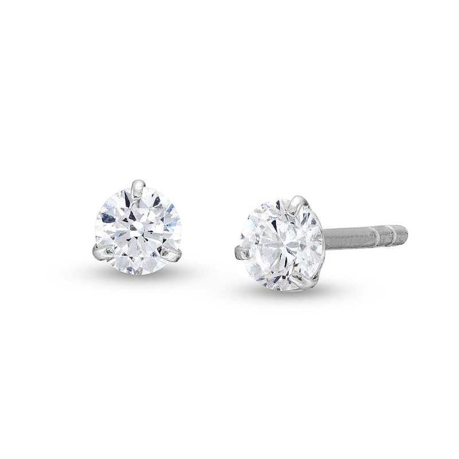 Banter 14K White Gold Cz Martini Studs Earrings