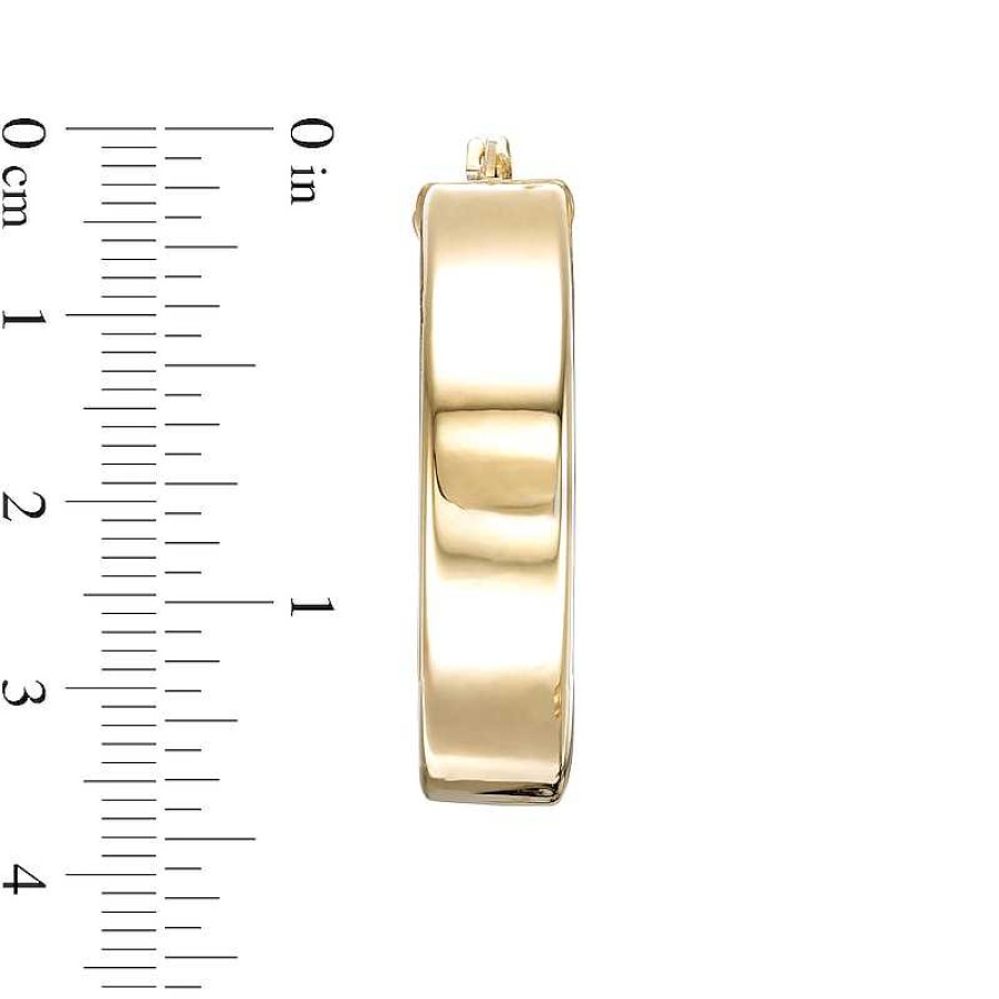 Banter Made In Italy 25Mm Square Hoop Earrings In 10K Gold Tube Earrings