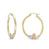 Banter Diamond-Cut Our Lady Of Guadalupe Tri-Tone Hoop Earrings In 10K Gold Earrings