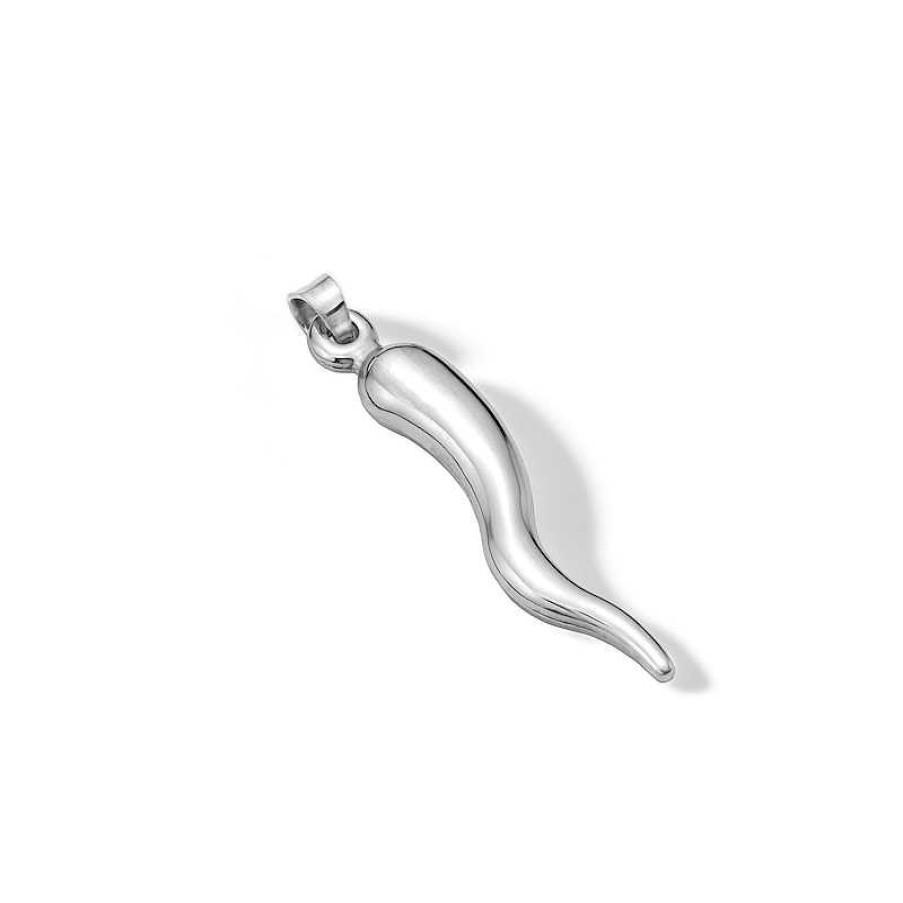 Banter 10K Hollow White Gold Italian Horn Charm Charms