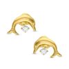 Banter Cubic Zirconia Dolphin Stud Earrings In 10K Gold Earrings