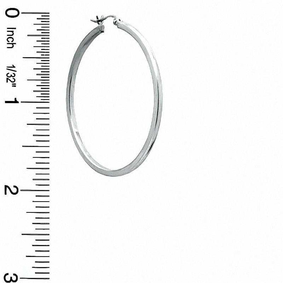 Banter 45Mm Square Tube Hoop Earrings In Hollow Sterling Silver Earrings