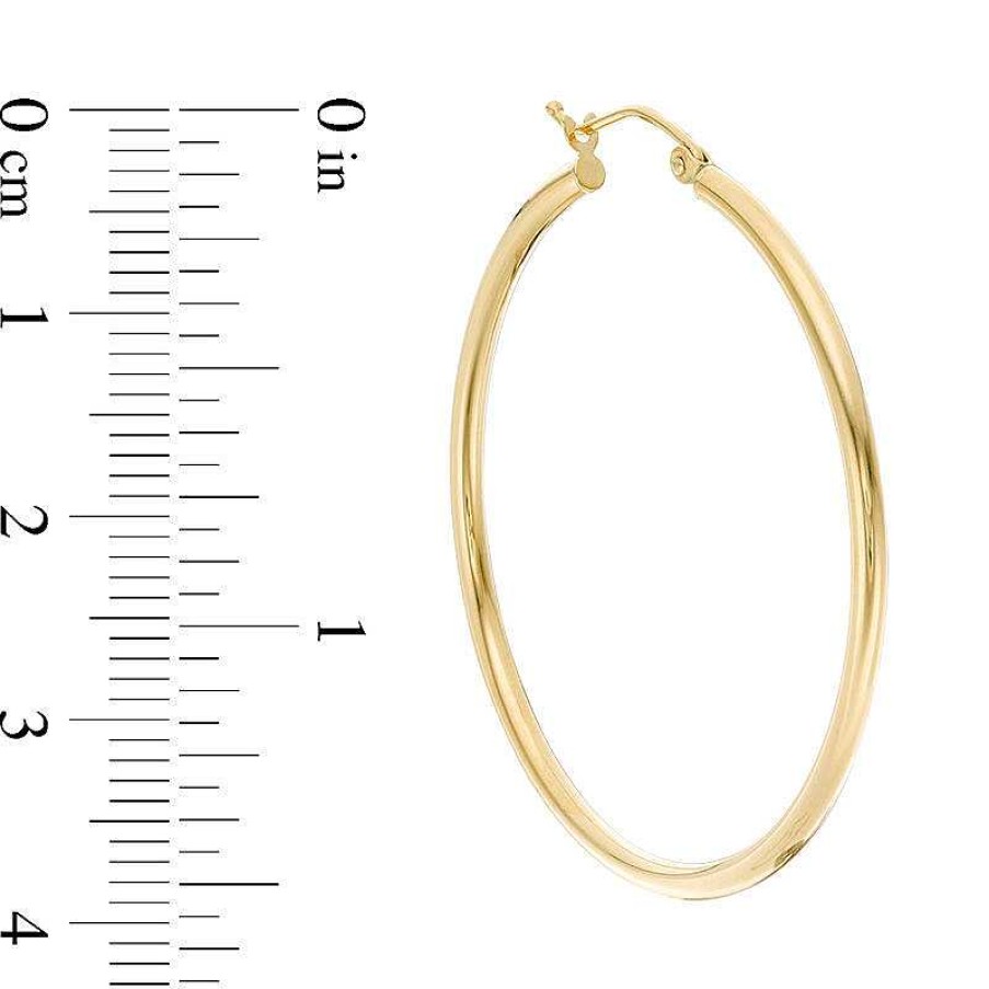 Banter 40Mm Hoop Earrings In 14K Tube Gold Earrings