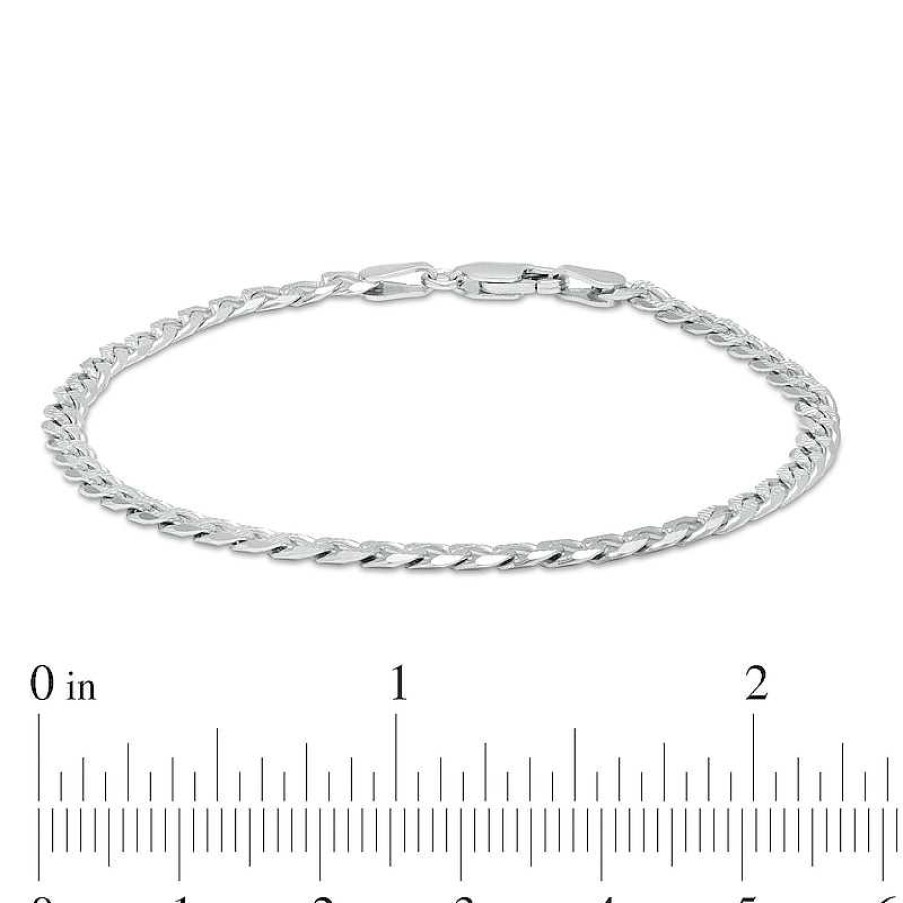 Banter Made In Italy 100 Gauge Diamond-Cut Solid Curb Chain Bracelet In Sterling Silver - 7.5" Bracelets