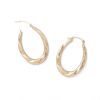 Banter Oval Twist Hoop Earrings In 10K Gold Earrings