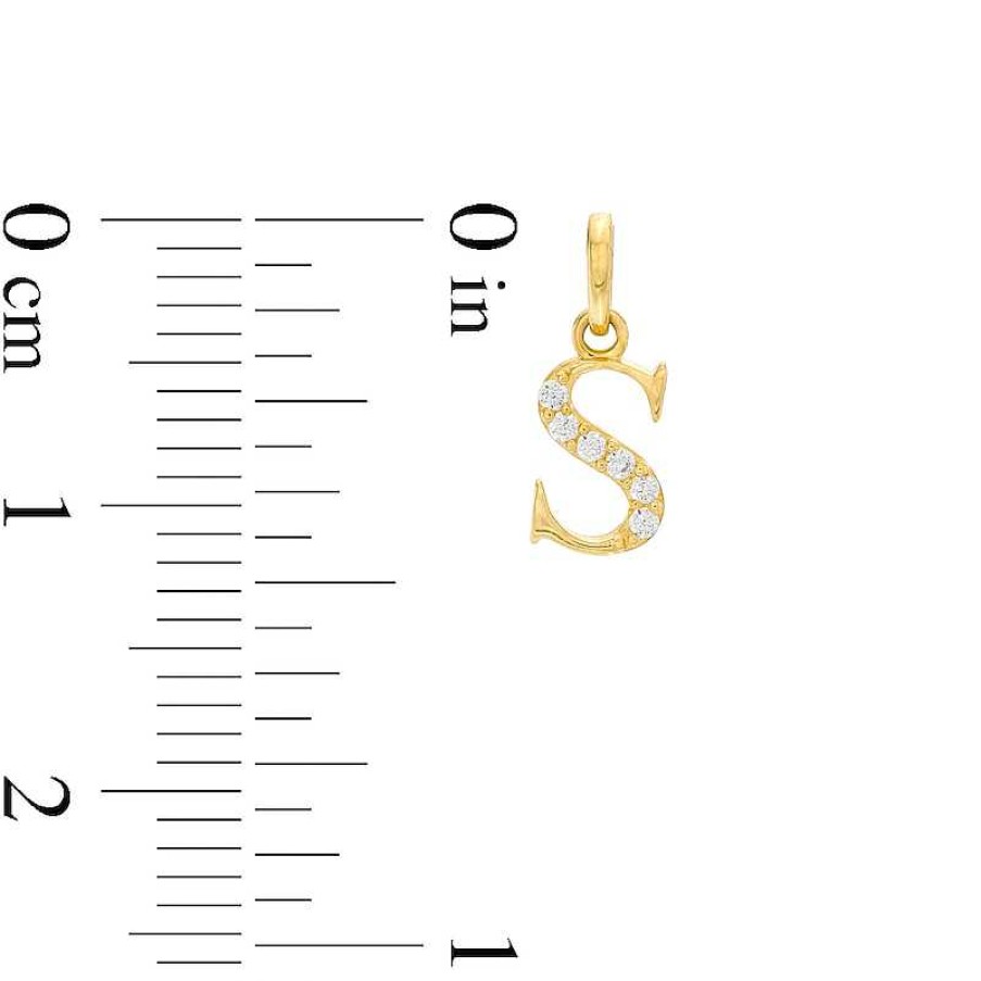 Banter Child'S Cubic Zirconia Lowercase "S" Initial Necklace Charm In 10K Gold Charms