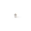 Banter 14K Tube White Gold Cz Stud - 18G 5/16" Earrings