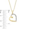 Banter 1/20 Ct. T.W. Diamond Tilted Looping Heart Pendant In 10K Gold Necklaces