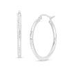 Banter 25Mm Diamond-Cut Hoop Earrings In 14K Tube Hollow White Gold Earrings