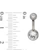 Banter Titanium Crystal Belly Button Ring - 14G 7/16" Belly Button