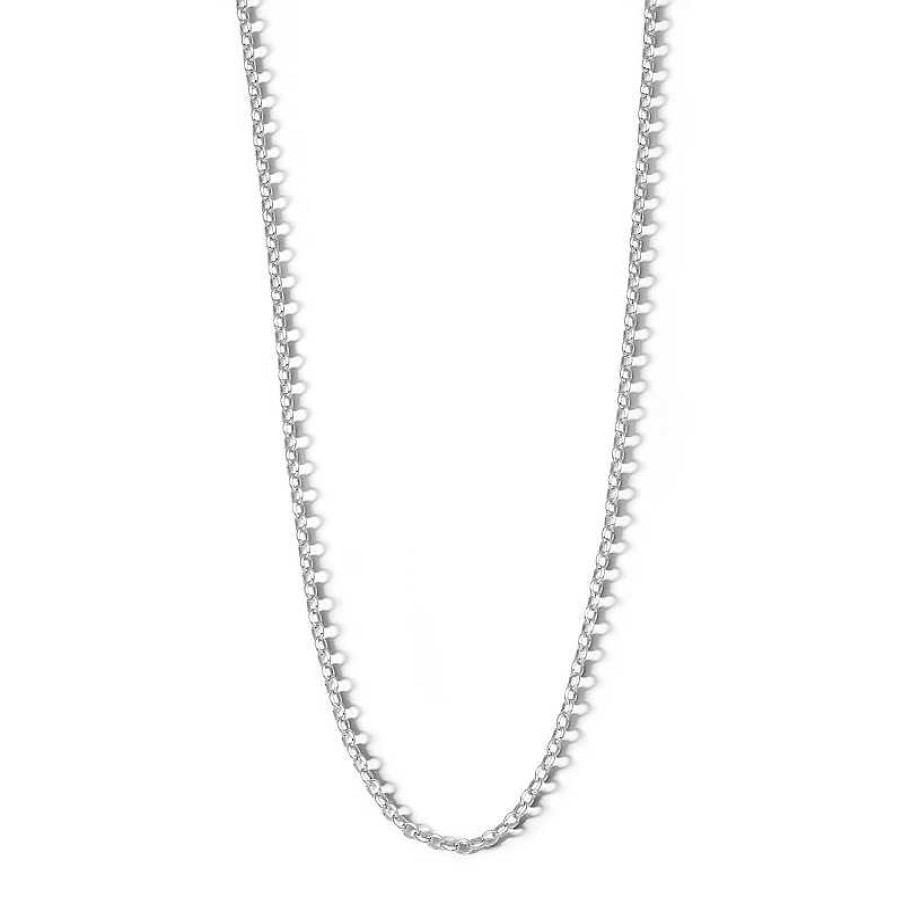 Banter Sterling Silver Diamond Cut Rolo Chain Made In Italy - 18" Necklaces