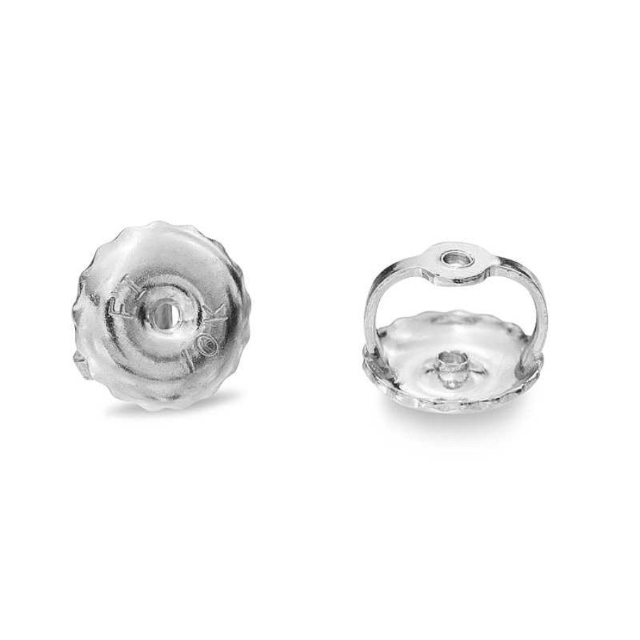 Banter 10K White Gold Threaded Screwback Earring Backs (2 Pieces) Earrings