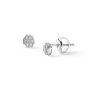 Banter 1/20 Ct. T.W. Geometric Composite Diamond Stud Earrings In 10K White Gold Earrings