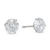 Banter 7Mm Cubic Zirconia Solitaire Stud Earrings In 14K White Gold Earrings