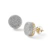 Banter 1/4 Ct. T.W. Composite Diamond Cuban Outer Edge Stud Earrings In 10K Gold Earrings