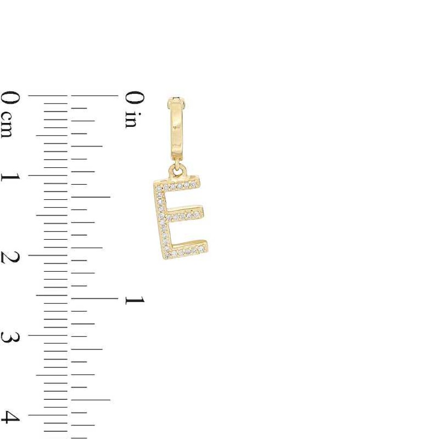 Banter 1/20 Ct. T.W. Diamond "E" Necklace Charm In 10K Gold Charms