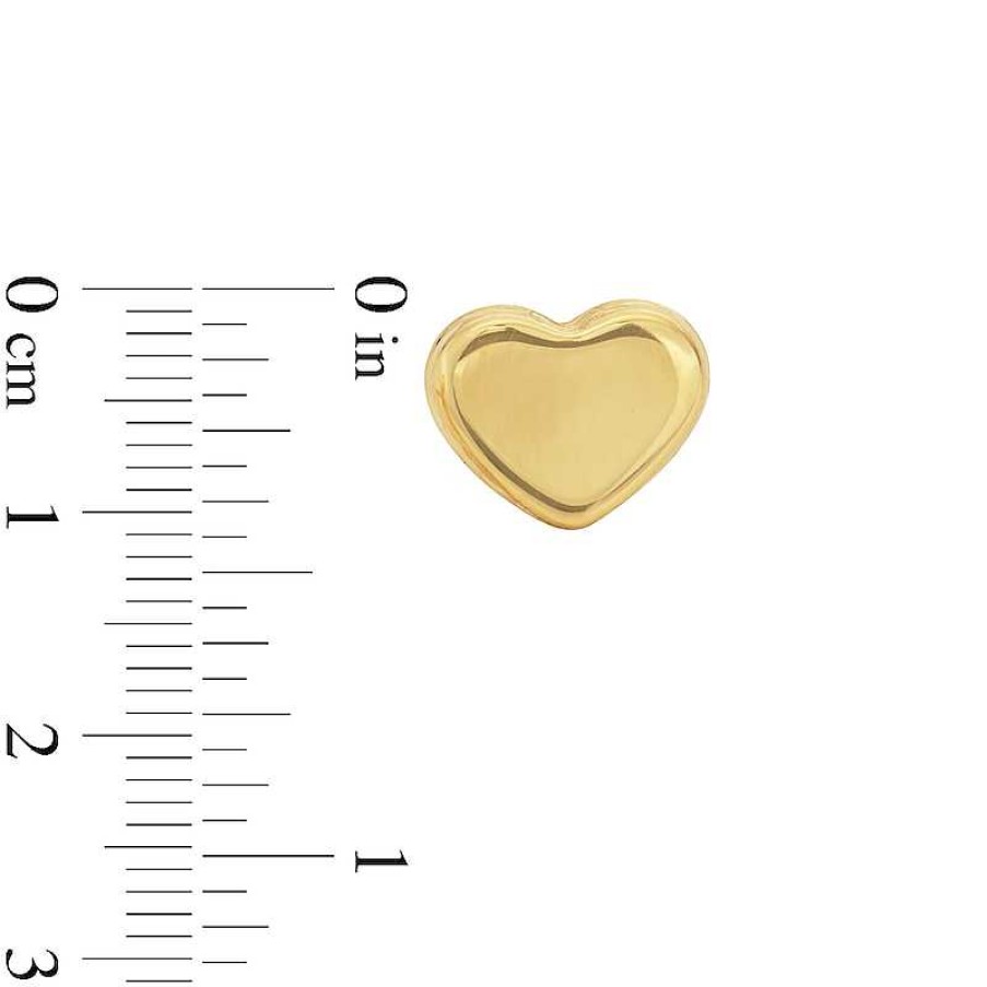 Banter Heart Stud Earrings In 10K Hollow Gold Earrings