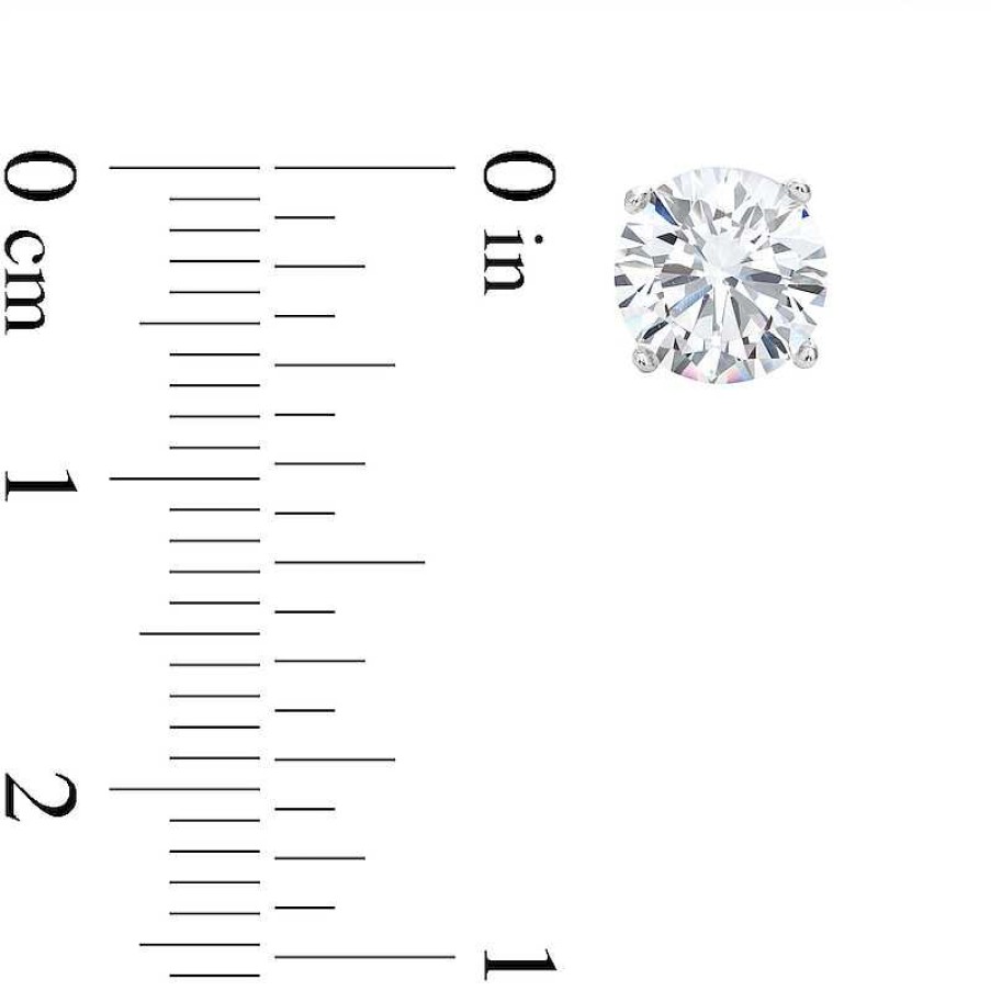 Banter 7Mm Cubic Zirconia Earrings Set In Sterling Silver Earrings