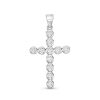 Banter Cubic Zirconia Bezel Set Cross Necklace Charm In Sterling Silver Charms