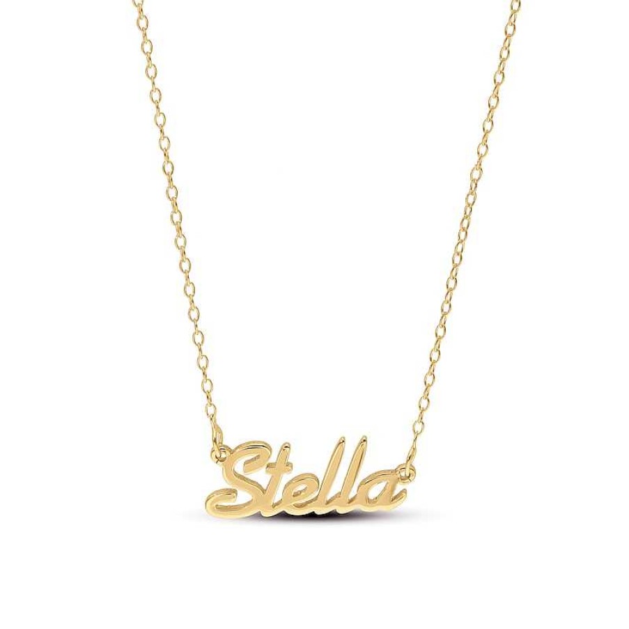 Banter 14K Gold Plated Script Name Rolo Chain Necklaces