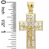 Banter Cubic Zirconia Bold Crucifix Charm In 10K Gold Charms