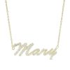 Banter Simulated Sapphire Personalized Name Cable Chain Necklace In Sterling Silver With 14K Gold Plate - 18" Necklaces