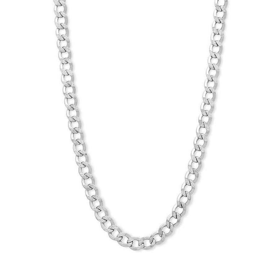 Banter 10K Semi-Solid White Gold Cuban Curb Chain - 16" Necklaces