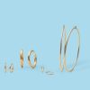 Banter 13Mm Huggie Hoop Earrings In 14K Tube Hollow Rose Gold Earrings