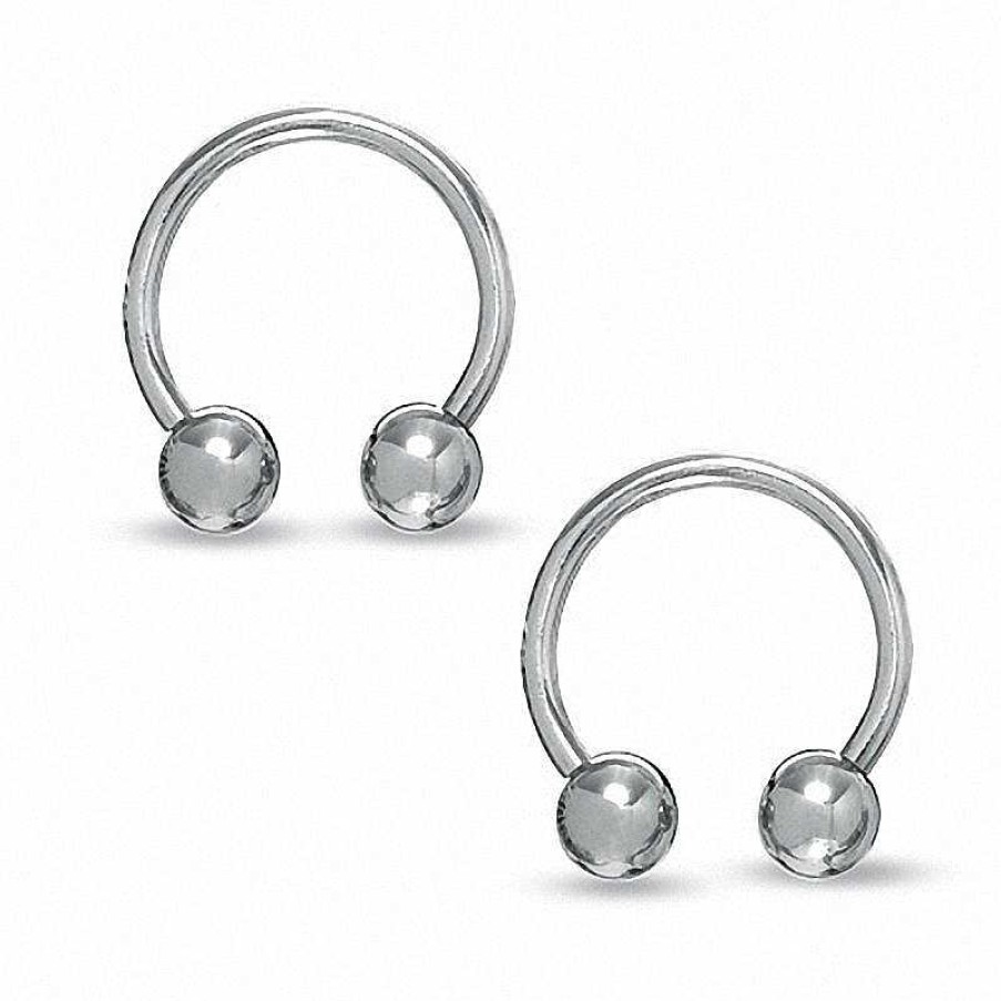 Banter Solid Stainless Steel Horseshoe Pair - 16G 3/8" Nose