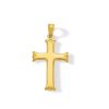 Banter 14K Hollow Gold Flare Ends Cross Necklace Charm Charms