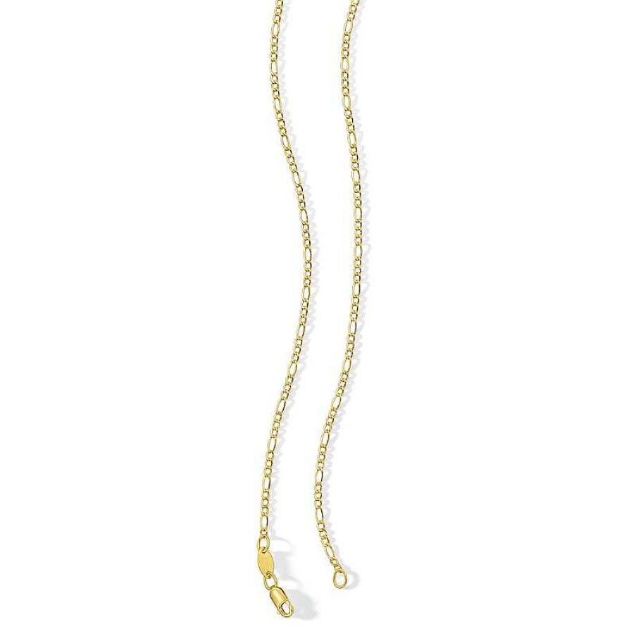 Banter 2.15Mm Figaro Chain Necklace 14K Hollow Gold Bonded Sterling Silver - 20" Necklaces