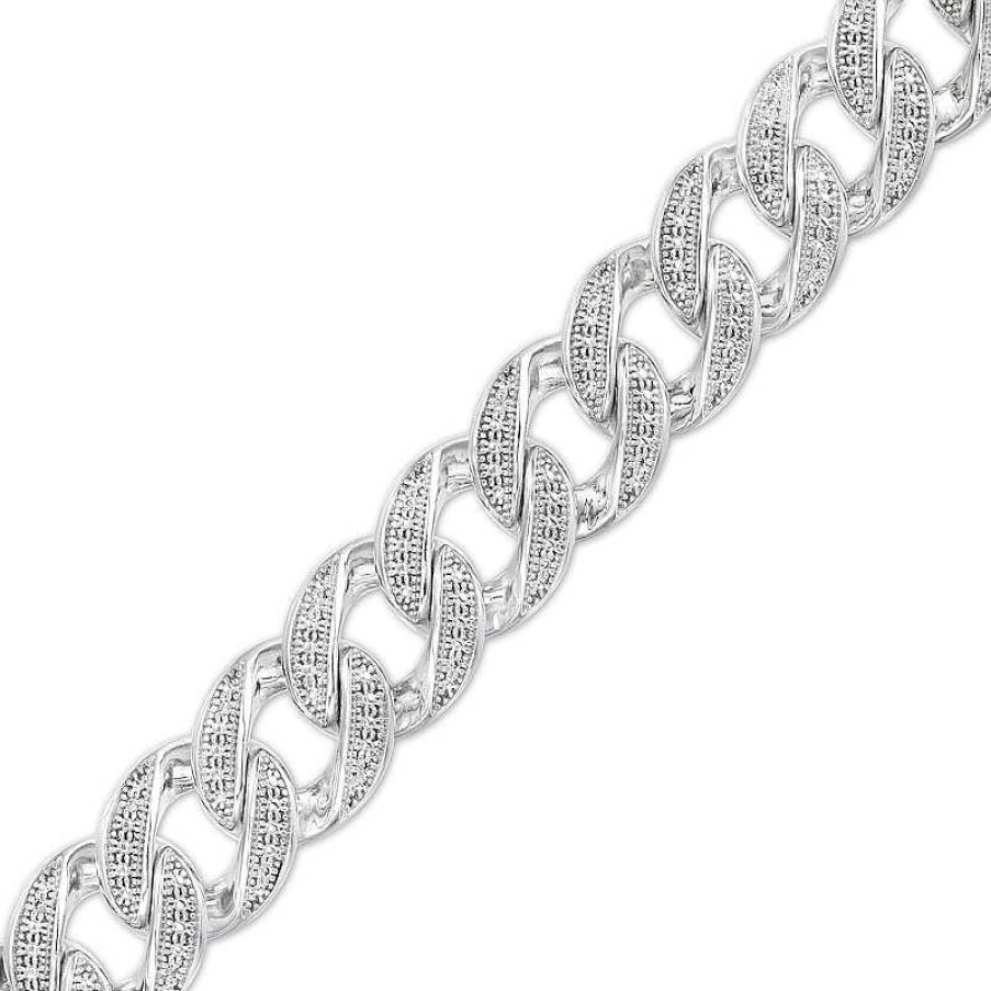 Banter 1/6 Ct. T.W. Diamond Link Chain Bracelet In Solid Sterling Silver - 7.5" Bracelets