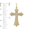 Banter Cubic Zirconia Gothic-Style Cross Necklace Charm In 10K Gold Charms