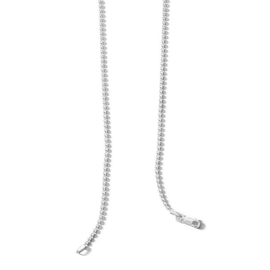 Banter Sterling Silver Oval Bead Chain Made In Italy - 18" Necklaces