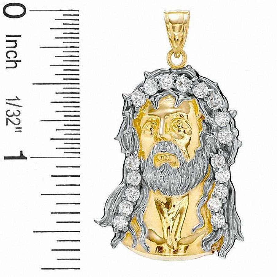 Banter Cubic Zirconia Jesus Head Charm In 10K Two-Tone Gold Charms